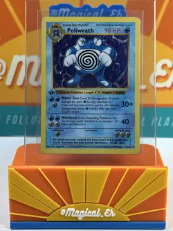 First Edition Poliwrath #13 Shadowless Holo Rare Pokemon 1999 Base Set 1st Ed HP - Image 1