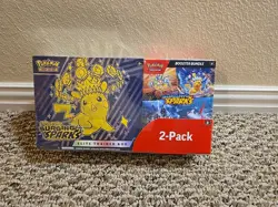 Pokemon Surging Sparks ETB & Booster Bundle Costco 2-Pack **Factory Sealed** - Image 1