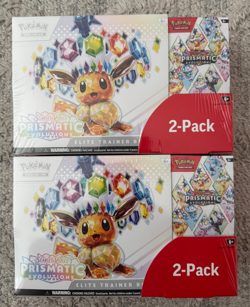 NEW 2x Pokemon Prismatic Evolutions Elite Trainer Box + Booster Bundle Costco - Image 1
