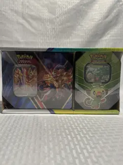 Pokemon TCG - Legends of Galar Zamazenta V And Rillaboom V Combo Tin - 9 Packs 820650100536 - Image 1