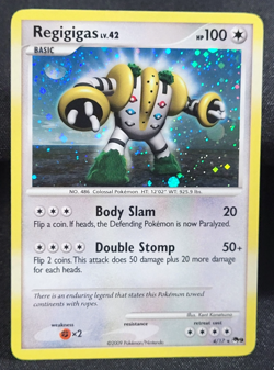 Pokemon TCG Regigigas 4/17 Pop 9 Holo Rare Diamond & Platinum Pearl LP Swirl - Image 1