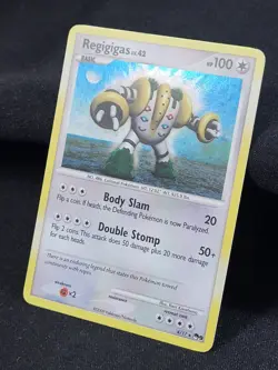 Pokemon TCG Regigigas 4/17 Pop 9 Holo Rare Diamond & Platinum Pearl LP Swirl - Image 2