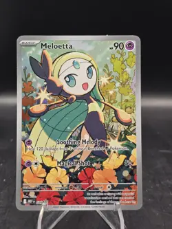 Pokemon TCG Meloetta MEP 026 Black Star Promo Full Art Holo NM - Image 1