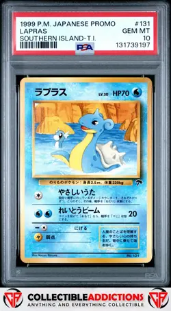 1999 Pokemon Japanese Promo Southern Islands #131 Lapras PSA 10 - Image 1