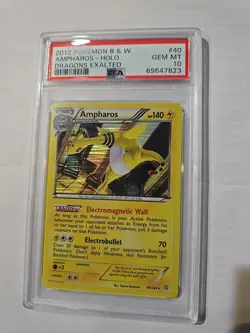 Ampharos 40/124 2012 B&W Exalted Pokemon Holo Rare PSA 10 - Image 1