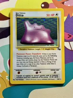 TCG Pokemon English Vintage Ditto 3/62 Fossil Holo - Image 1