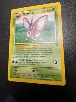 Pokemon TCG Jungle Set Venomoth Unlimited #29/64 Non Holo Rare 1999 WOTC VTG NM - Image 1