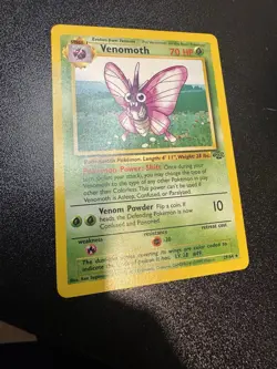 Pokemon TCG Jungle Set Venomoth Unlimited #29/64 Non Holo Rare 1999 WOTC VTG NM - Image 2