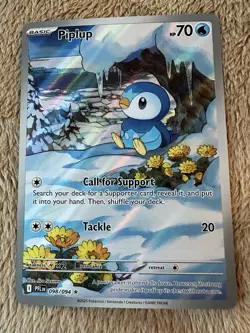 2025 Pokemon TCG Phantasmal Flames Piplup Holo Illustration Rare 98/94 NM - Image 1