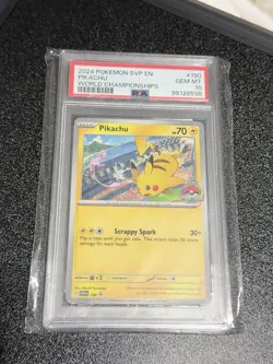 Pokemon Pikachu SVP190 S&V World Championship 2024 PSA 10 - Image 1