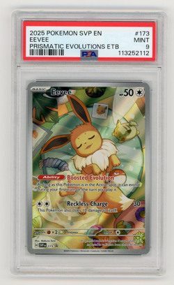 Eevee Black Star Promo ETB PSA 9 MINT 2025 Pokemon Prismatic Evolutions #173 - Image 1