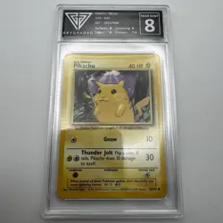 Pokemon TCG Pikachu 58/102 Base Set Get Graded 8 Near Mint Yellow Cheeks - Image 1
