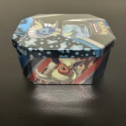 Pokemon TCG: Eevee Evolutions Tin New Factory Sealed 4 Packs Vaporeon V - Image 3