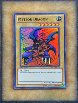 Yugioh Meteor Dragon PRC1-EN001 Super Rare 1st Ed NM - Image 1