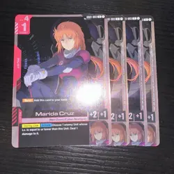 4X GUNDAM Card Game GD01-093 Marida Cruz R ( a playset) english - Image 1