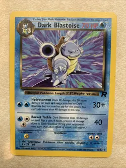 Pokemon TCG Dark Blastoise 20/82 Rare Non-Holo Card WOTC 2000 Vintage - Image 1