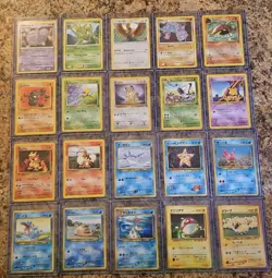 Vintage Pokemon 20 Card Lot Japanese English Base Set Jungle Fossil Neo Genesis - Image 1