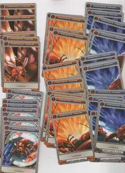 Lot #0252. 90 Chaotic Master codes/ Game Tips/ Parasite Tokens cards. - Image 2
