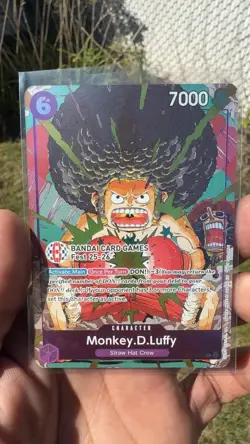 Bandai Card Fest 25-26 One Piece Monkey D Luffy Afro Promo Card OP07-073 English - Image 1