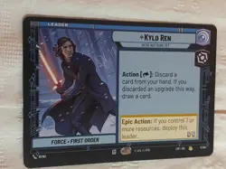 STAR WARS UNLIMITED TCG LOF KYLO REN Leader Rare Card NM - Image 1