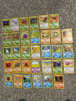 FIRST EDITION LOT OF 33 Pokemon Cards TCG Vintage Base Set Fossil Jungle MP/HP - Image 1