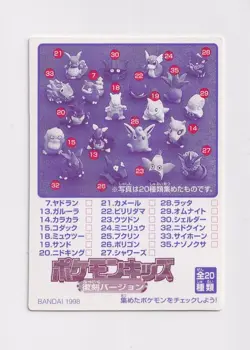 Pokemon Charmeleon #37 Bandai Kid's Card Finger Puppet Japan Nintendo 1998 LP - Image 2