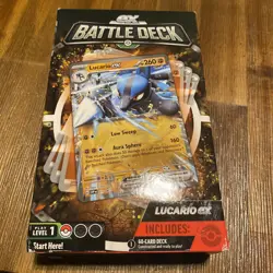 New In Box Pokemon TCG Lucario ex Battle Deck Factory Sealed 60 Cards - Image 1