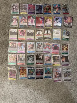 One Piece Lot Of Rare, Super Rare, Holo Don, And Leader Cards (OP10) - Image 1