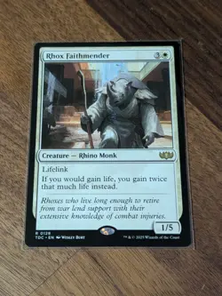 MTG Rhox Faithmender - Tarkir Dragonstorm Commander NM - Image 1