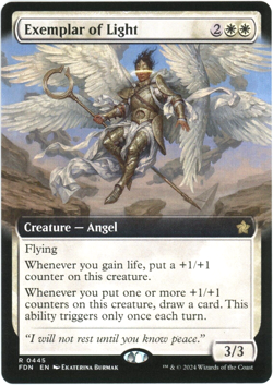 Exemplar of Light (Extended Art) - 0445 - Foundations - MTG NM/M - Image 1