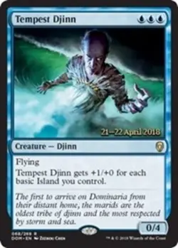 MTG Tempest Djinn - Foil - Prerelease Promo, Prerelease & Release Promos, Modera - Image 1
