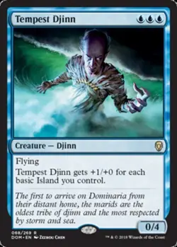 MTG - Tempest Djinn - Foil - Dominaria - NM, English Magic FLAT RATE SHIP - Image 1