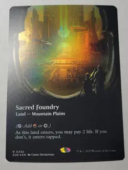Sacred Foundry -Full Art Foil- Edge of Eternities Rare Land EOE 282 mtg NM/M - Image 1