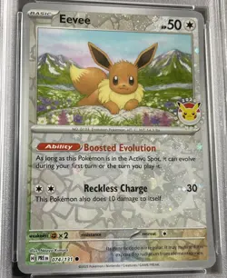 Pokemon PSA 9 Mint Eevee 074/131 Pokemon Day 2025 Stamped Promo - Image 2
