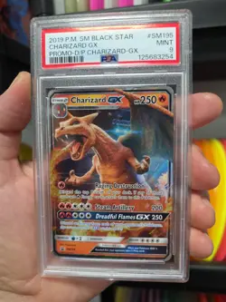 Pokemon TCG Charizard GX Detective Pikachu Promo SM195 PSA 9 MINT Graded Card - Image 2