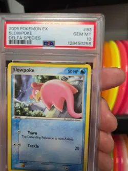PSA 10 Gem Mint Slowpoke NON-HOLO #83 2005 Pokemon Ex Delta Species Tcg Card - Image 5