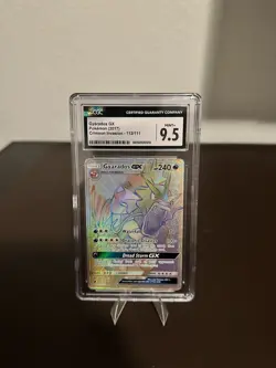 Gyarados GX 2017 Crimson Invasion 112/111 Rainbow Rare Pokemon Card CGC 9.5 - Image 1