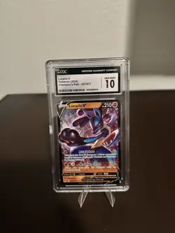 Lucario V Pokemon 2020 027/073 Champion's Path Holo CGC 10 - Image 1