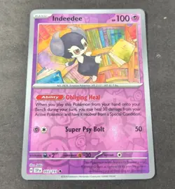 Pokemon Surging Sparks Indeedee Reverse Holo Uncommon Card 093/191 NM - Image 1