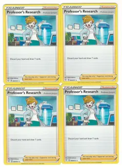 Pokemon PROFESSOR'S RESEARCH 060/072 Shining Fates - LOT OF 4 CARDS- NON HOLO - Image 3