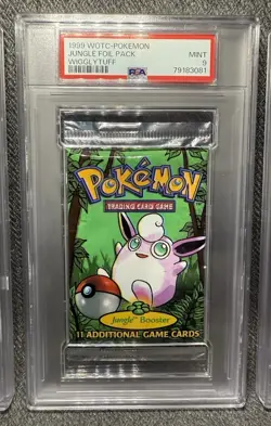 Pokemon 1999 Jungle Booster Foil Pack Scyther Flareon Wigglytuff Set PSA Grade 9 - Image 3