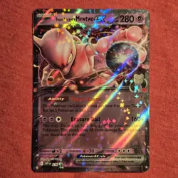 Pokemon Destined Rivals: Team Rocket's Mewtwo ex SVP216 Holo Rare Promo - NM - Image 1