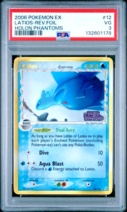 PSA 3 2006 Pokemon EX Holon Phantoms Latios Reverse Holo Foil STAMPED 12/110 - Image 1