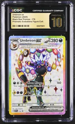 Pokemon Umbreon ex Prismatic Evo. Figure Coll. Promo SVP EN 176 CGC 10 Pristine - Image 1