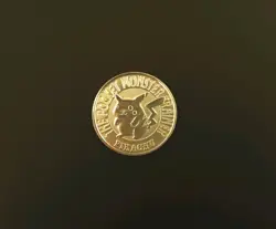 Pokemon Pikachu 650 HP Metal Battle Coin Vintage Promo Collectible - Image 1