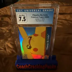 Very Rare! Rainbow Foil Pikachu Re-Volts Pokemon Card Series 3- OR3 - Image 1