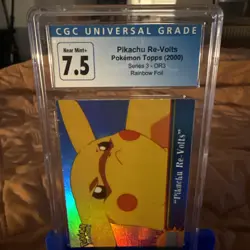 Very Rare! Rainbow Foil Pikachu Re-Volts Pokemon Card Series 3- OR3 - Image 3