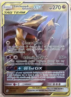 Pokemon TCG Garchomp & Giratina GX 146/236 Sm-Unified Minds Holo Card - Image 1