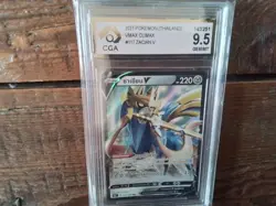 Pokemon Cards promo thai 117/184 zacian v ar sr ex graded slab card gold art b32 - Image 1