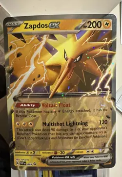 Pokemon TCG Zapdos EX Holo 49 Jumbo Card - Image 1